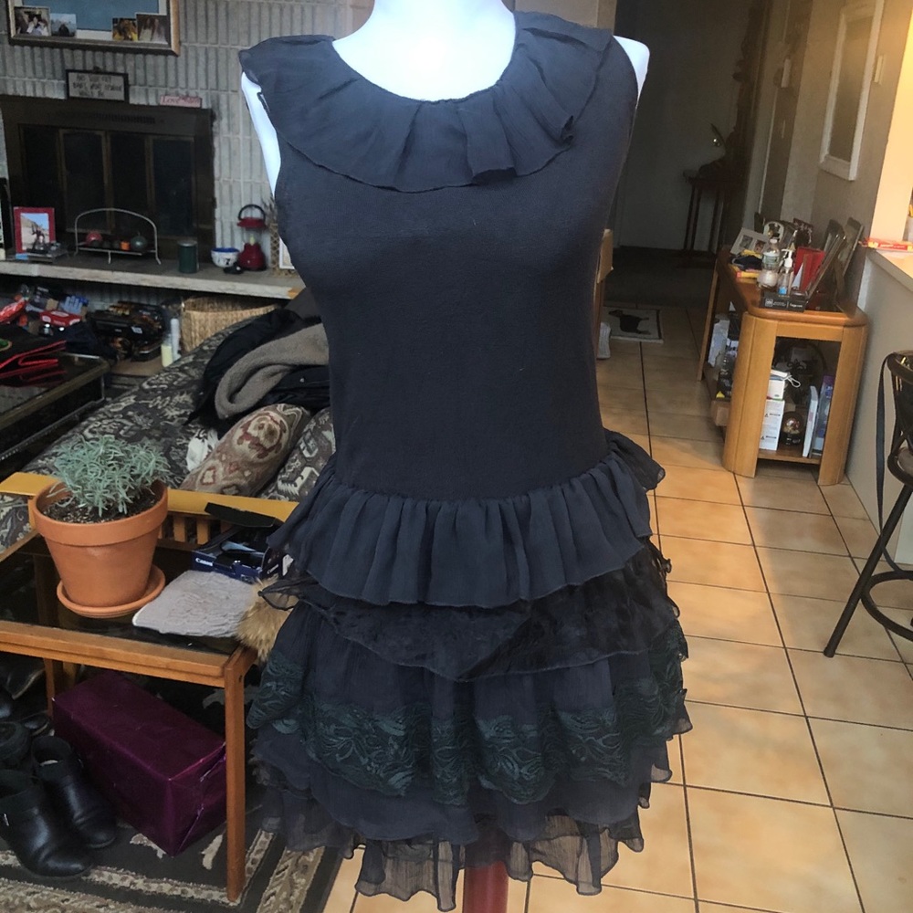 Black dress with lace
